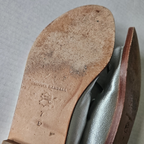 Loeffler Randall Metallic Silver Kira Lace Up Ankle Sandals - Picture 13 of 14